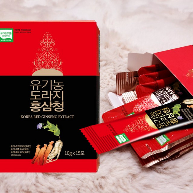 내추럴참푸드 유기농 도라지홍삼청(10g-30ea)스틱, 10g, 30개