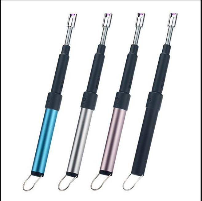 5시주문건 당일배송 아이디어상품 길이조절 점화스틱 플라즈마 캔들라이터 안전라이터 빠른배송, 1 로즈골드, 1개