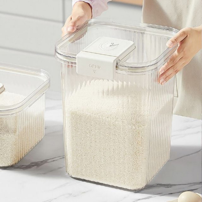 쌀통 10kg 쌀벌레방지 방습 신선 밀폐보관 날짜표시, FREE, 1개