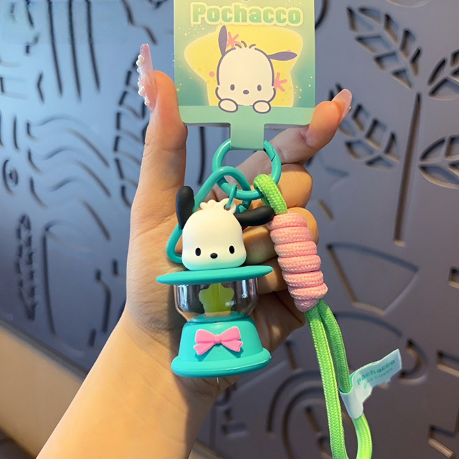 정품 전조등 키링 산리오 가방 고리, 포차코, 1개