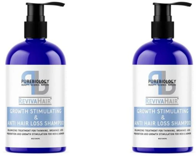 Pure Biology RevivaHair 안티 헤어 로스 샴푸 240ml 2팩 - 쿠팡