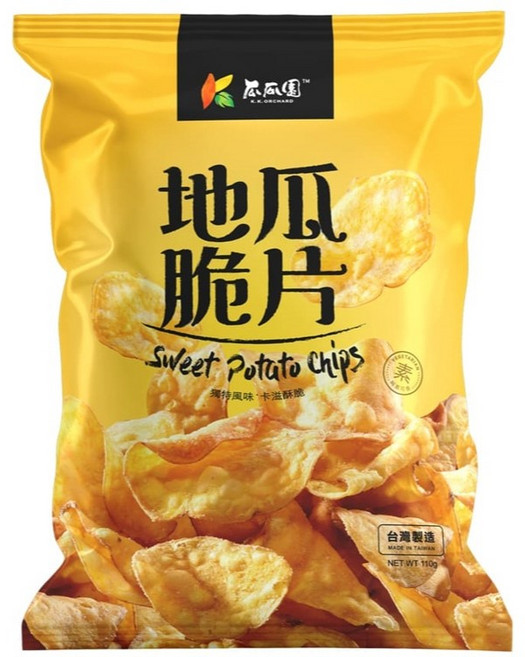 KK Orchard 地瓜脆片 (原味), 110g, 1個