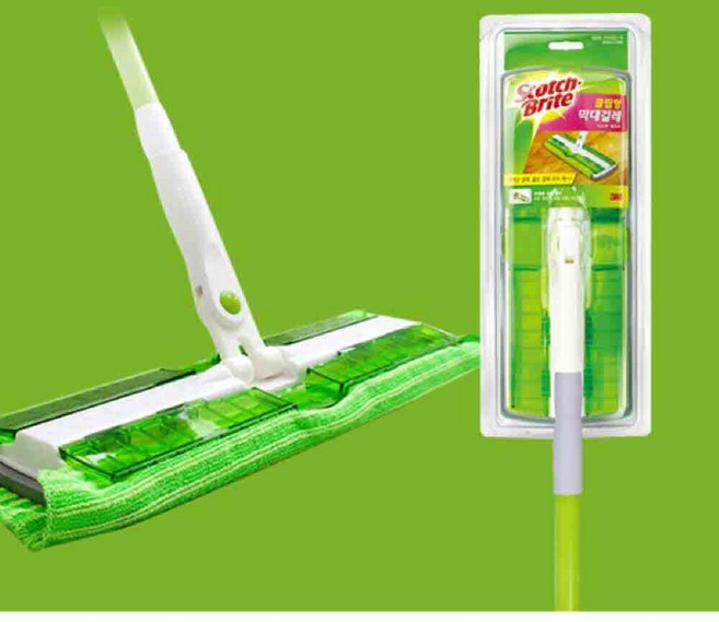 클립형 막대걸레 밀대 35CMX13CM 물걸레 스틱 기름때 유리창 탈부착형 크리닝 마대 물기 거실