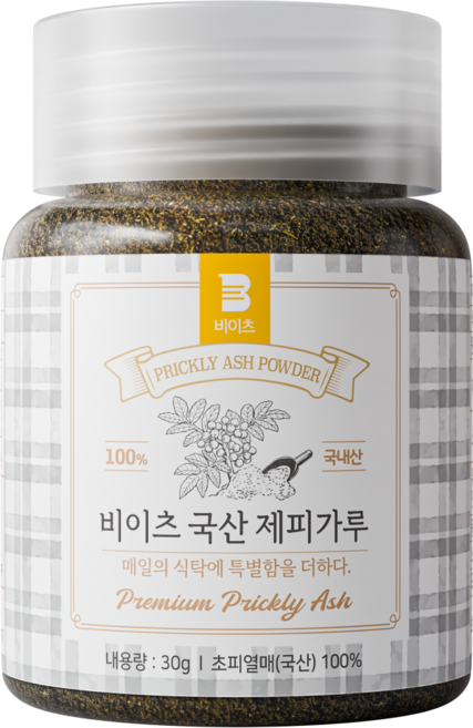 [100% 국내산] 비이츠 국산 제피가루, 1개, 30g