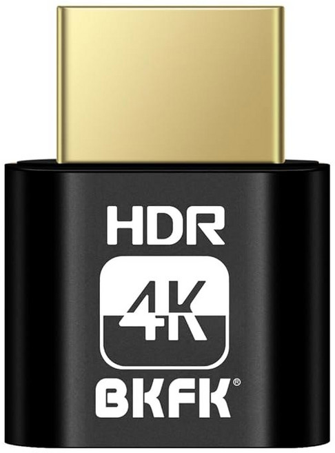 BKFK HDMI 더미 플러그 4K HDR 가상 모니터 EDID 에뮬레이터 헤드리스 디스플레이 어댑터 어댑터 최대 4k@60Hz 1080@120Hz (HDMI 1팩) 지원, 11 HDMI-4K-HDR-1Pack, 1