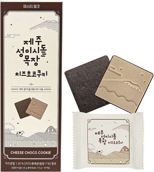 [본사직영] 제주 성이시돌 목장 치즈초코쿠키, 1개, 135g