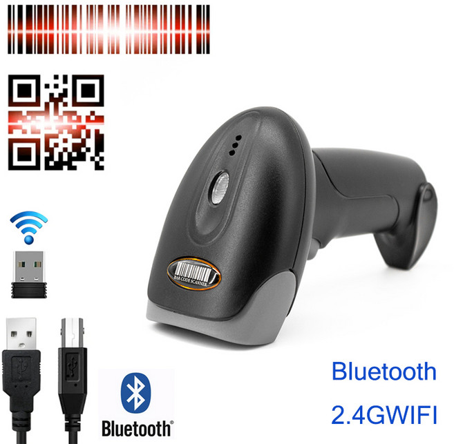 2D 스캐너 QR 1D 바코드 유선 2.4G 무선 블루투스 리더 슈퍼마켓 물류 제품을 위한 휴대용 스캐닝, U27 Bluetooth