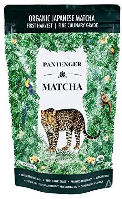 판텐저 말차 그린티 세레모니 등급 프리미엄 에머랄드 그린 크리미 일본, 3.5 oz 파우치