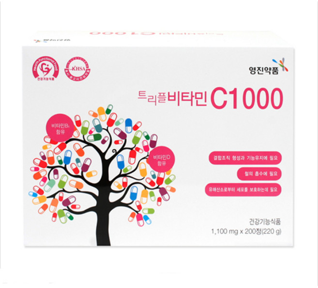 영진약품 트리플 비타민 C1000, 1개, 200정