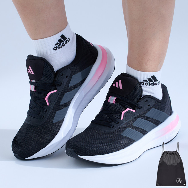 아디다스 여성 러닝 달리기 조깅 마라톤 로드 런닝화 블랙핑 (PGN짐쌕가방 지급)