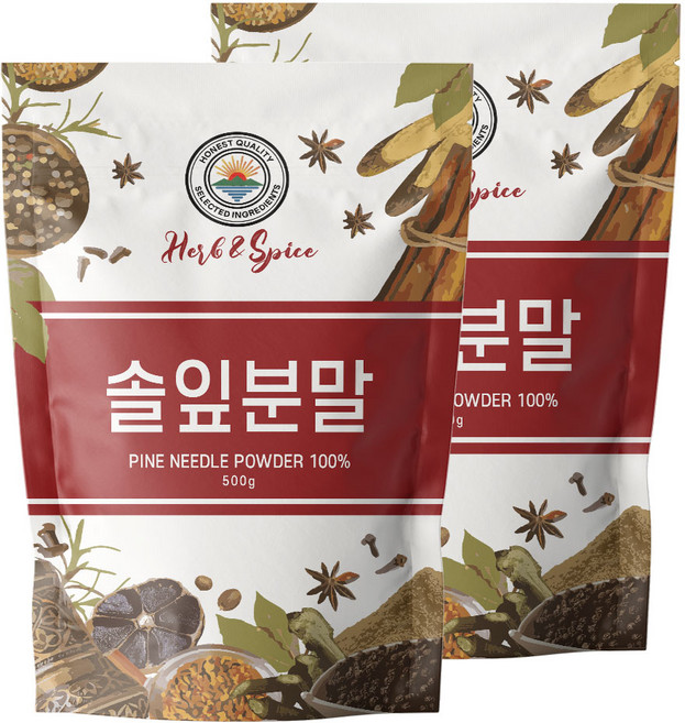 해나식품 국산 솔잎 분말 가루, 2개, 500g