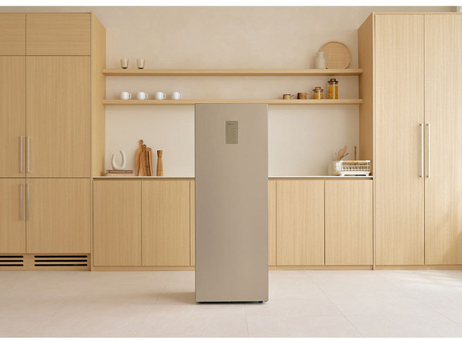 [에스틸로] 슬림 김치냉장고 스탠드형 가정용 미니 냉장고 원룸 1인 미니냉장고, 티타늄 그레이, ILKR-120HMS