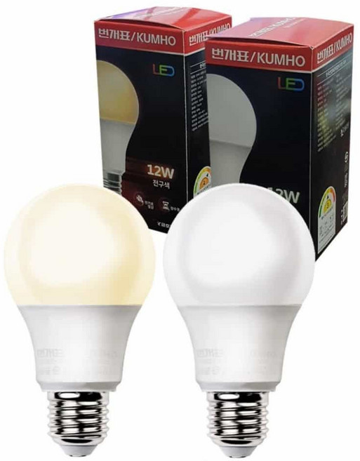 장수 LED 벌브 E26 12W 확산형 매장led램프, 주광색(형광등색)