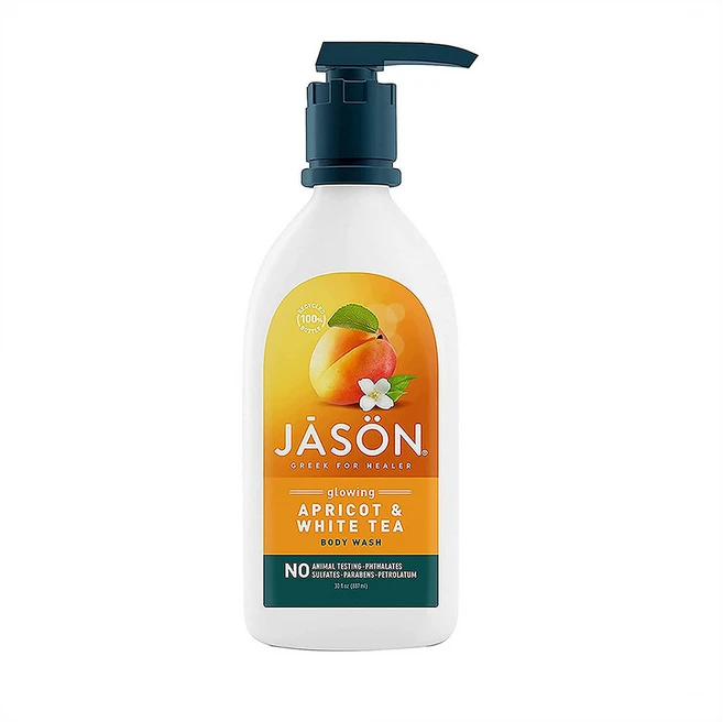 Jason 제이슨 글로잉 애프리콧 앤 화이트티 바디 워시 샤워 젤 30oz(887mL), 1개 - 쿠팡