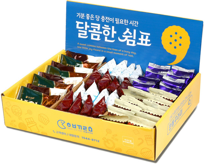 한봄 인기과자세트 사무실 간식 과자 모음, 1박스, Y02 쉘위 + 에이스 + 산도