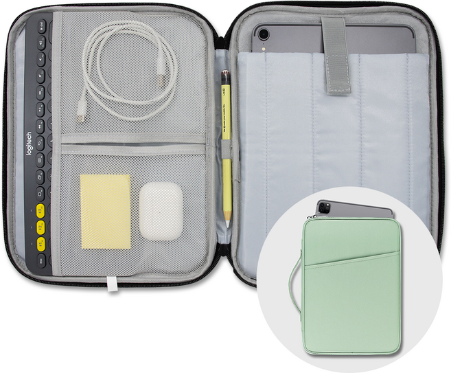 태스코나 마카롱 태블릿 파우치 아이패드 갤럭시탭 케이스 커버, 민트