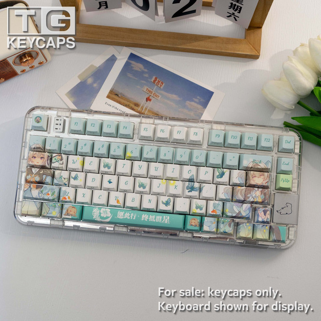 류잉 키캡2.0키캡 측면 각인 반투명 열승화 MX 호환 61/64/68/87/96/104/108 배열 지원, BOX, 류잉 키캡