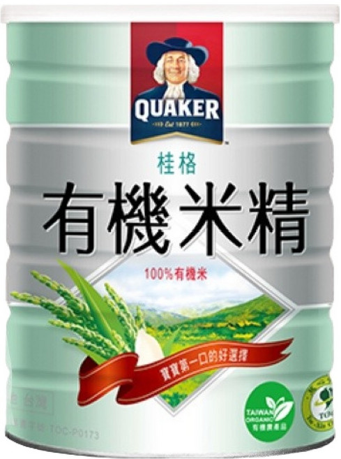 QUAKER 桂格 有機米精 4個月以上適用, 500g, 1罐