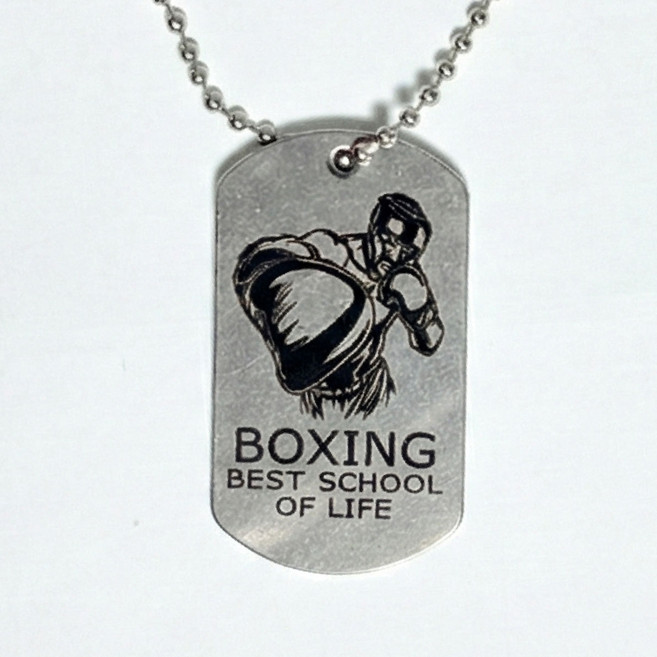 복싱 테토력 메탈 군번줄 키링 [권투 글러브 각인 키홀더 남친선물 더플백 헬스가방 고리 운동 특이한 실버키링 무쇠소녀 참장식], 1개, 블랙