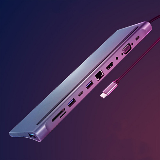 BD172 노트북용 C타입 멀티 허브 도킹스테이션 11in1, 1개