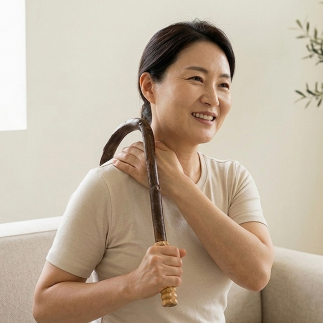 워커앤트 시원한 나무 갈고리 어깨안마기, 우드, 1개