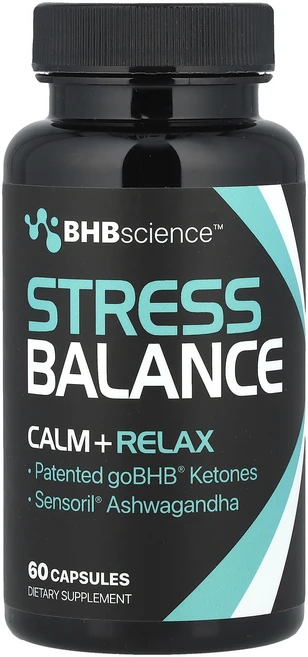 Real Ketones BHB Science™ Stress Balance 캡슐 60정, RealKetonesBHBScienceStressBal, 1개 - 쿠팡