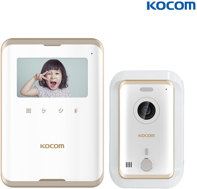 천지몰 코콤비디오폰 칼라LED 4.3인치 KCVR431E 화이트 비디오폰, 1개