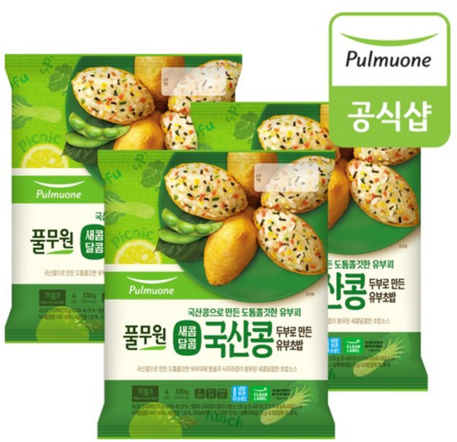 국산콩유부초밥 4인분(330g) x 3개, 330g