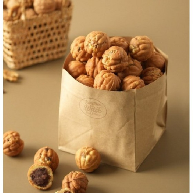 푼푼마녀 호두과자 800g 대용량 사무실 어르신 간식, 40개, 20g