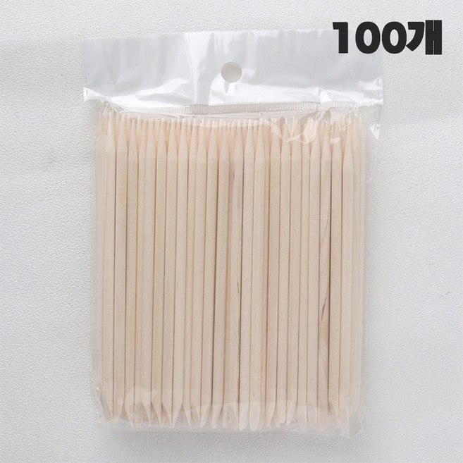 뉴프렐류드 네일 우드스틱, 100개, 기본