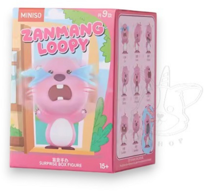 M.M小舖 名創優品 讚萌露比 LOOPY 搞怪搖搖頭盲盒 公仔, 1個, 單個盲抽 X1A10
