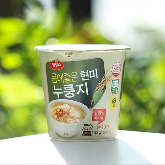 몸에 좋은 현미 컵누룽지, 33g, 10개