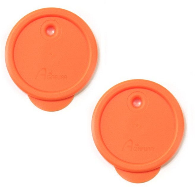 아가프라 매직빨대컵 뚜껑, 2개, 오렌지