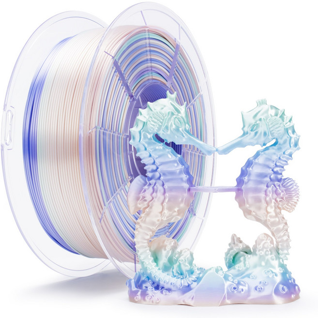 가제트 PLA PRO 필라멘트 3D프린터 1kg 투명 형광 무광 실키 특수 HS 1.75MM 실크 매트 그라디언트, Gradient Silky Pastel pearl