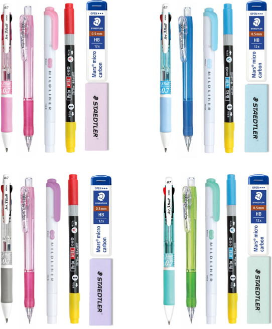 망고하트 스마트 문구 스탠다드 세트 자바펜 제브라 스테들러, 1개, 그린