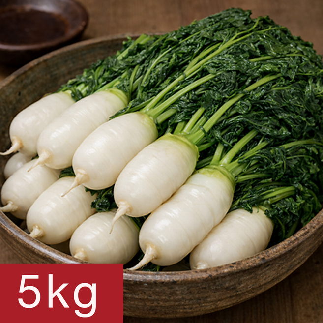 [여수시골농장] 국내산 당일제조 손질 없이 바로 담그는 알타리절임 김장용 알타리무, 1개, 5kg