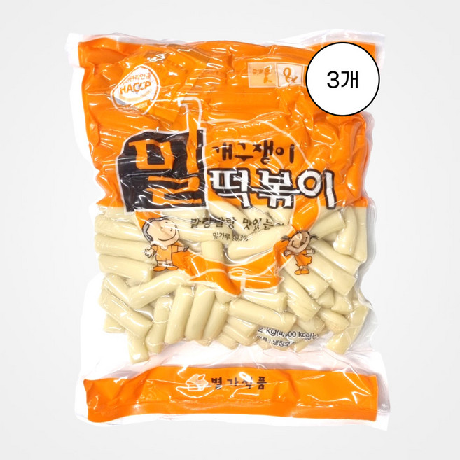 별가 개구쟁이 밀떡볶이, 2kg, 3개