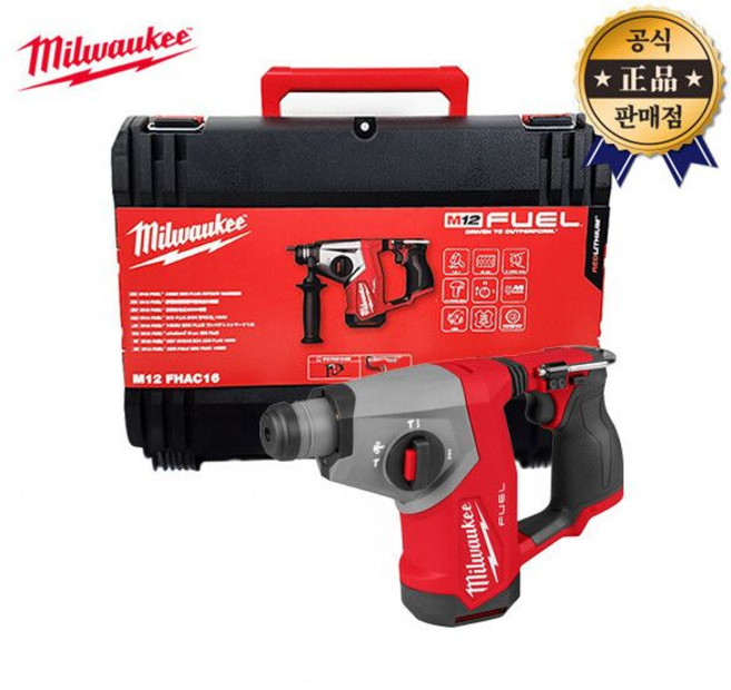 로터리햄머드릴 M12 FHAC16 0X0 본체 SDS PLUS 12V 브러쉬리스 밀워키, 밀워키 로터리햄머드릴 M12 FHAC16-0X0 본체, 1개