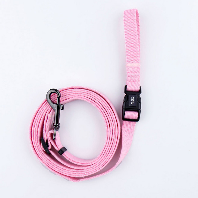 국내 자체제작 펫보스 반려동물 프리미엄 멀티 리드줄 3M, 핑크