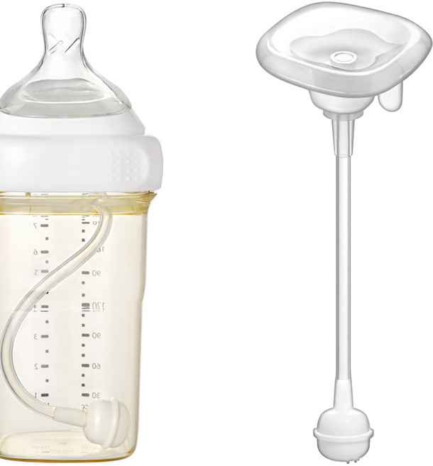 순수아 헤겐 실리콘 젖병 추빨대 프리미엄형, 투명, 1ml, 1세트