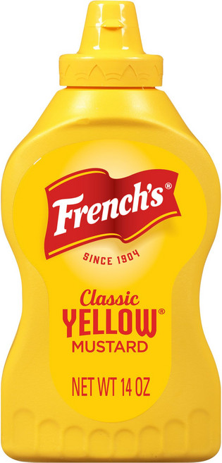 French’s Yellow Mustard Classic French’s Yellow Mustard Classic Stone-Ground #1 Grade Mustard Se, 14 Ounce (Pack of 1), 1개, 396g
