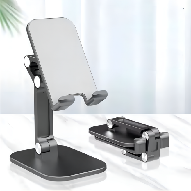 승코 휴대용 접이식 테블릿 핸드폰 거치대, 1개, 블랙
