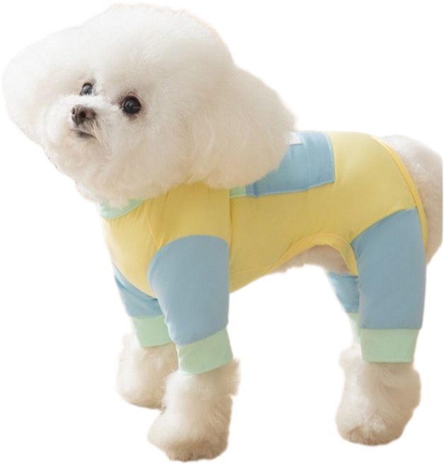 강아지 버그가드 진드기방지옷 올인원 쿨링 자외선차단 아이스팩 해충방지 쿨티 소형견 중형견 여름옷 안티버그, 1개, 옐로우