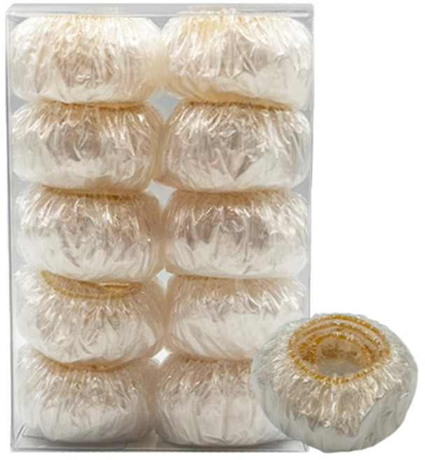 [JS뷰티] 위생 비닐 귀마개 화이트(이어캡 귀덮개) 100매