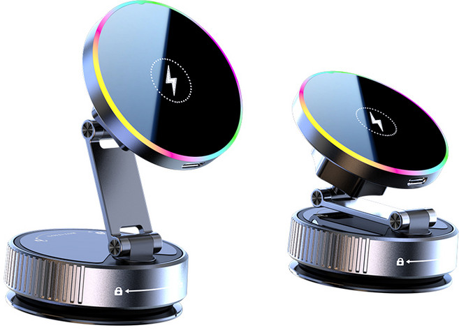 Belia 360 도 회전 무선 충전 차량 휴대 전화 브래킷, K5, 블랙