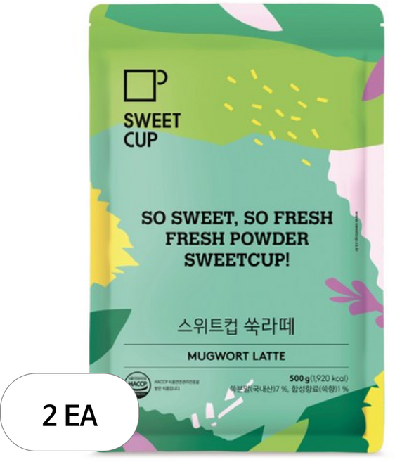스위트컵 쑥라떼 파우더, 500g, 2개