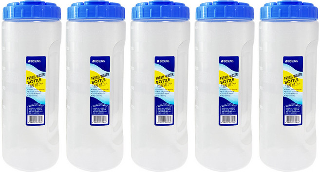 보성 원형 물병 1호 5p, 혼합 색상, 1.5L, 5개