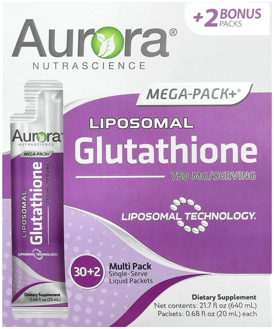 Aurora Nutrascience 오로라 뉴트라사이언스 메가팩+ 리포좀 글루타치온 20ml 32 패킷 영양제, Aurora Nutrascience 오로라 뉴트라사이언 - 쿠팡