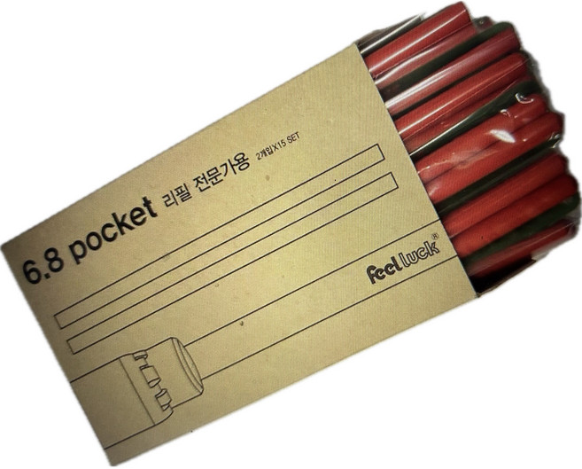 유미/채점용색연필 포켓컬러 리필2개입15세트1갑6.8mm##&!!!, 1세트