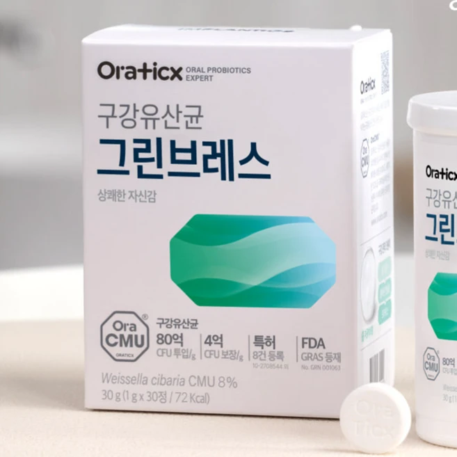 오라틱스 그린브레스 유산균, 30정, 2개 - 쿠팡
